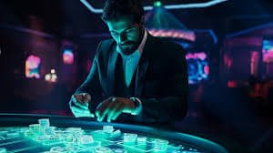 Live dealer baccarat table at kipaswin slot showing multiple camera angles and betting interface